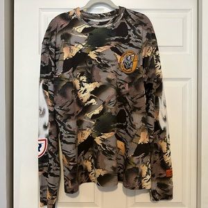 Heron Preston Camouflage Print Long-Sleeved T-Shirt